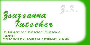 zsuzsanna kutscher business card